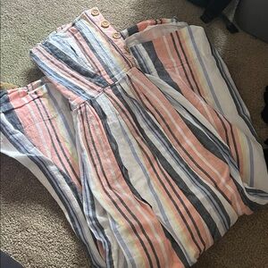 Free People Lilah Midi Dress Strapless Striped